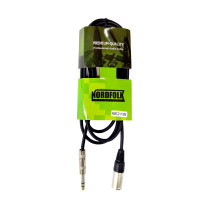 Кабель Nordfolk NMC211/3M, XLR male - 6.3 мм jack stereo, металл разъёмы, 3м.