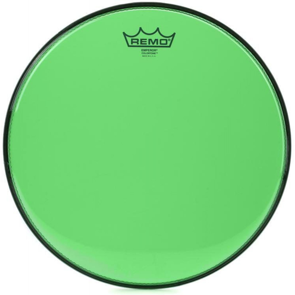 Remo BE-0313-CT-GN  13" Emperor Colortone, пластик для барабана прозрачный, двойной, зелёный