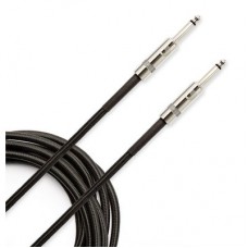 D`Addario PW-BG-20BK  шнур гитарный Custom jack-jack, нейлоновая оплётка, 6,01 м, чёрный