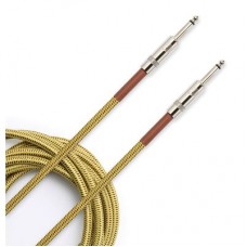 D`Addario PW-BG-20TW  шнур гитарный Custom jack-jack, нейлоновая оплётка, 6,01 м, золотистый