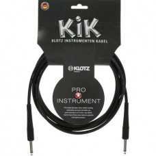 Klotz KIK3.0PPSW  KIK инструментальный кабель джек моно/джек моно, 3 м., черный, разъемы Klotz