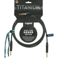 Инструментальный кабель моно джек/моно джек KLOTZ TI-0450PP TITANIUM, 4,5 м, черный, разъемы Klotz