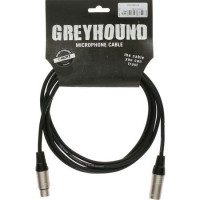 Микрофонный кабель KLOTZ GRG1FM10 GREYHOUND, XLR(F)/XLR(M), 10 м, черный, разъемы Klotz