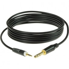 Klotz AS-MJ0150  коммутационный кабель 3,5 мм  стерео миниджек  (M) /джек 6,3 (M) 1,5 м черный