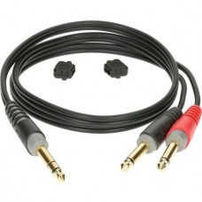 Klotz AY1-0600  коммутационный кабель Jack 6,3 стерео/ 2 х Jack моно, 6 м, черный, разъем KLOTZ