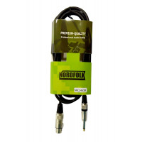 Кабель Nordfolk NMC246/3M, XLR Fem <=> 6.35 mm Jack mono, Ø 6 мм, 3 метра