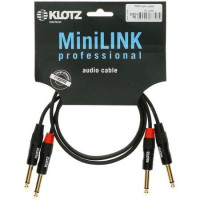 Кабель межкомпонентный KLOTZ KT-JJ300, 2 JACK - 2 JACK, 3 м, позолоченные разъемы, металл