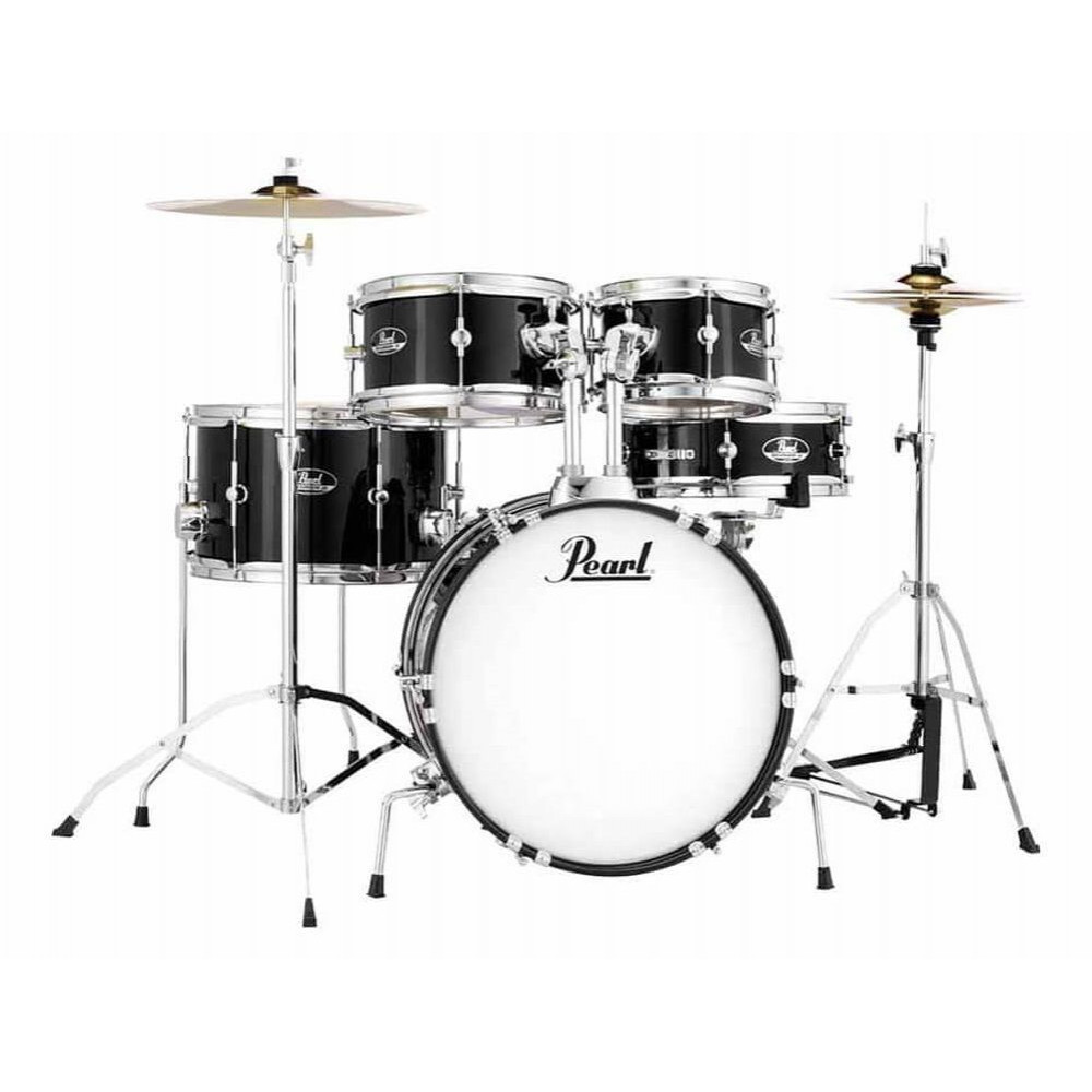 Pearl RSJ465C/C31  ударная установка из 5-ти барабанов, цвет Jet Black, стойки и тарелки в комп