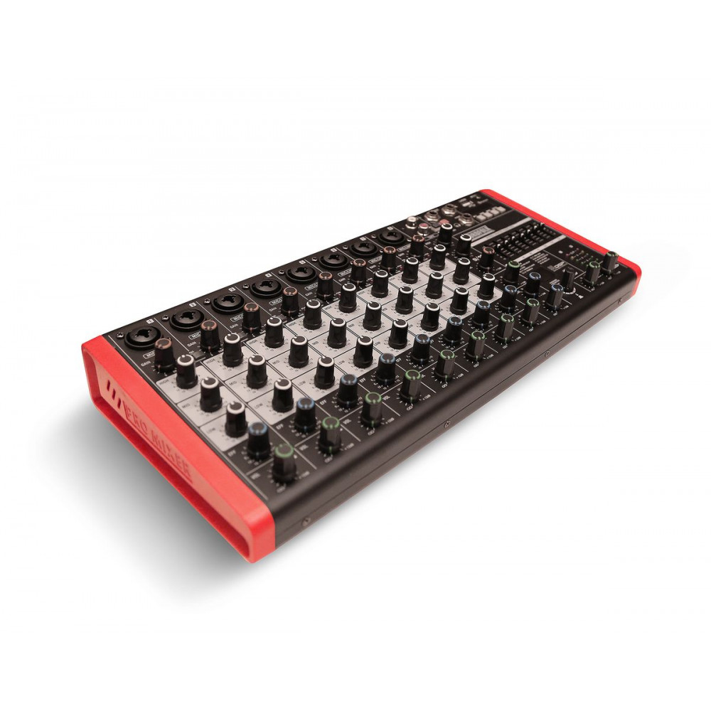 Nordfolk NCM-10DSP  компактный микш пульт, 8 микр, 10 лин, 2 ст, DSP, MP3 плеер, Bluetooth