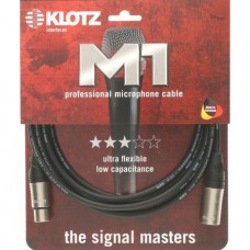Klotz M1K1FM0300  M1 микрофонный кабель XLR(F)/XLR(M), 3 м, черный, разъемы Klotz