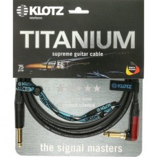 Klotz TIR-0450PSP  TITANIUM инструментальный кабель моно джек/угл моно джек, 4,5 м, разъемы Klotz