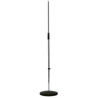 Микрофонная стойка прямая с круглым основанием K&M 26010-300-02, хром, 870-1575 мм