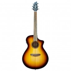 Breedlove Discovery S Concert Edgeburst CE CD-MH  электроакустическая гитара, цвет коричневый берст
