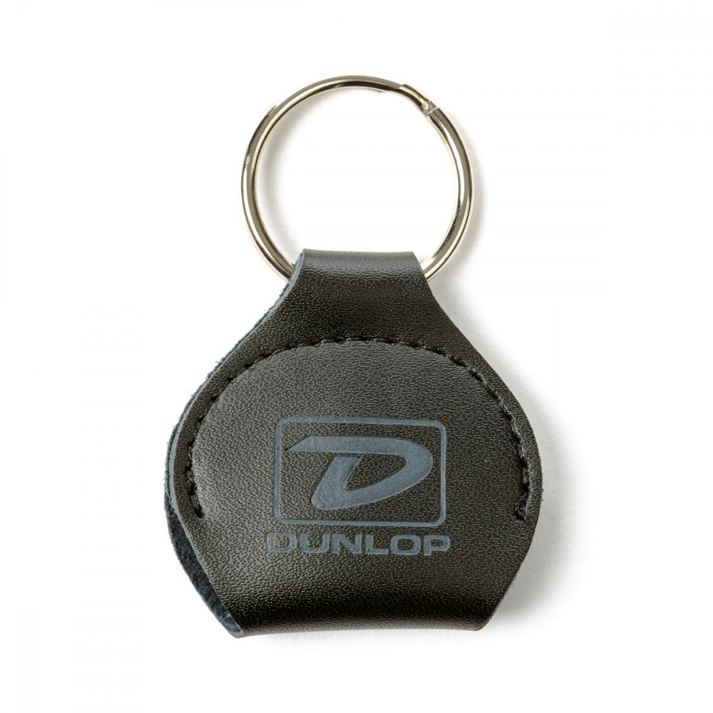 Dunlop 5201SI Picker's Pouch  чехол-брелок для медиаторов, серый логотип, кожа, черный