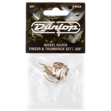 Dunlop 33P020 Nickel Silver Fingerpick 5Pack  когти, толщина 0.2 мм, 5 шт.