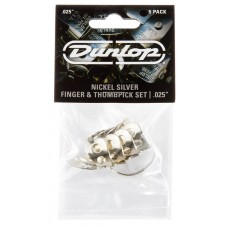 Dunlop 33P025 Nickel Silver Fingerpick 5Pack  когти, толщина 0.25 мм, 5 шт.