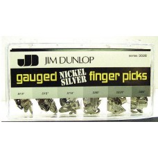 Dunlop 3020 Nickel Silver Fingerpick Display  короб с когтями, 013, 015, 018, 020, 0225, 025 по 20шт