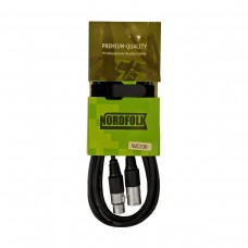 NordFolk NMC3/1  кабель микрофонный XLR(F) <=> XLR(M), Ø 6 мм, 1 метр