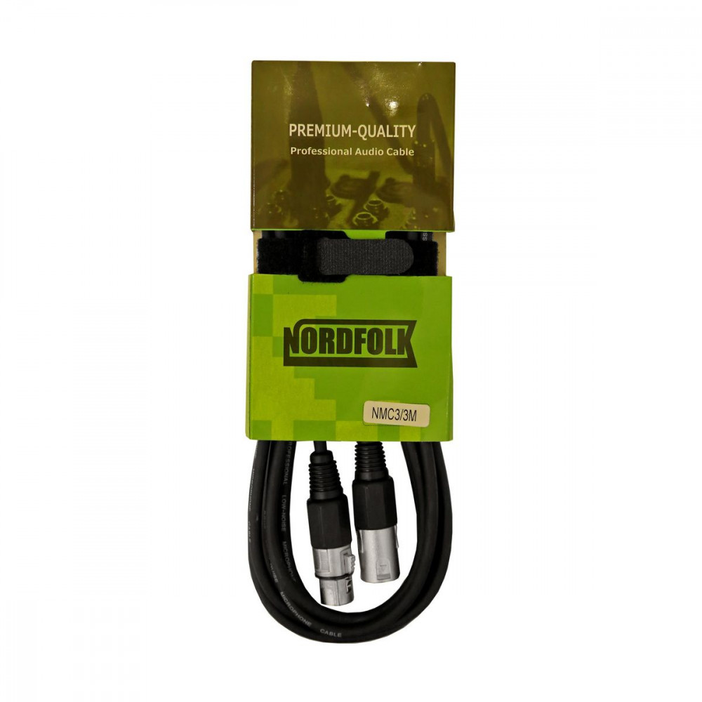 Nordfolk NMC3/3  кабель микрофонный XLR(F) <=> XLR(M), Ø 6 мм, 3 метра
