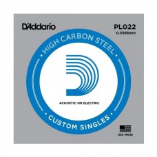 D`Addario PL022  отдельная струна ,022" из стали без обмотки для акустической и электрической гитары