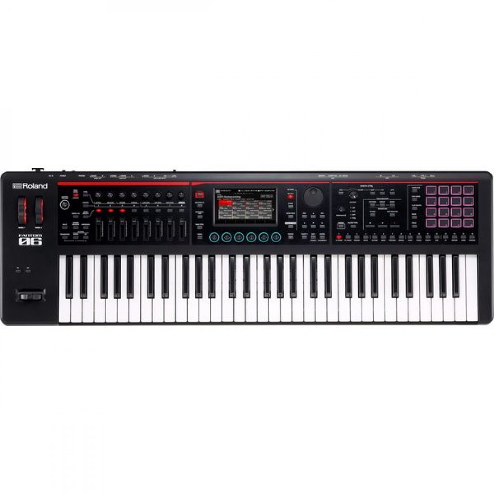 Roland FANTOM-06  рабочая станция, 61 клавиш, клавиатура синтезаторного типа, вес 6 кг