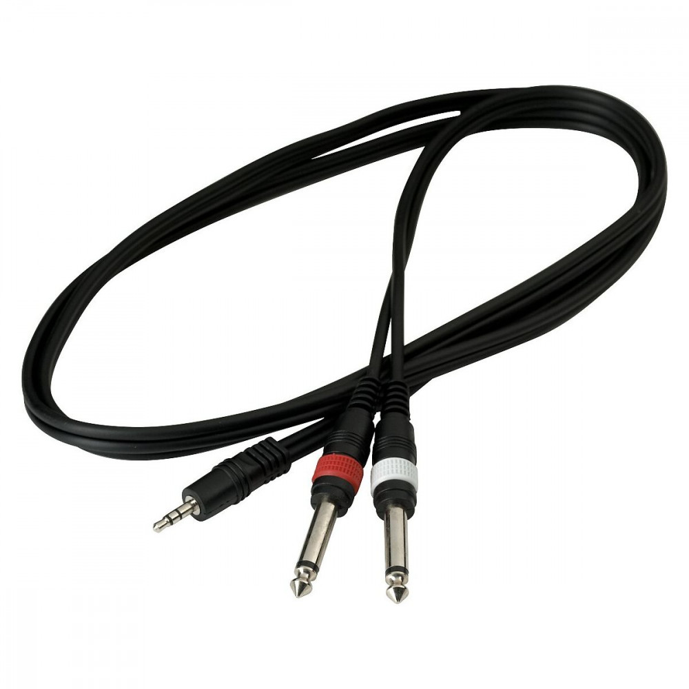 Rockcable RCL 20912 D4  шнур мини джек стерео - 2 х джек, 1,5 м