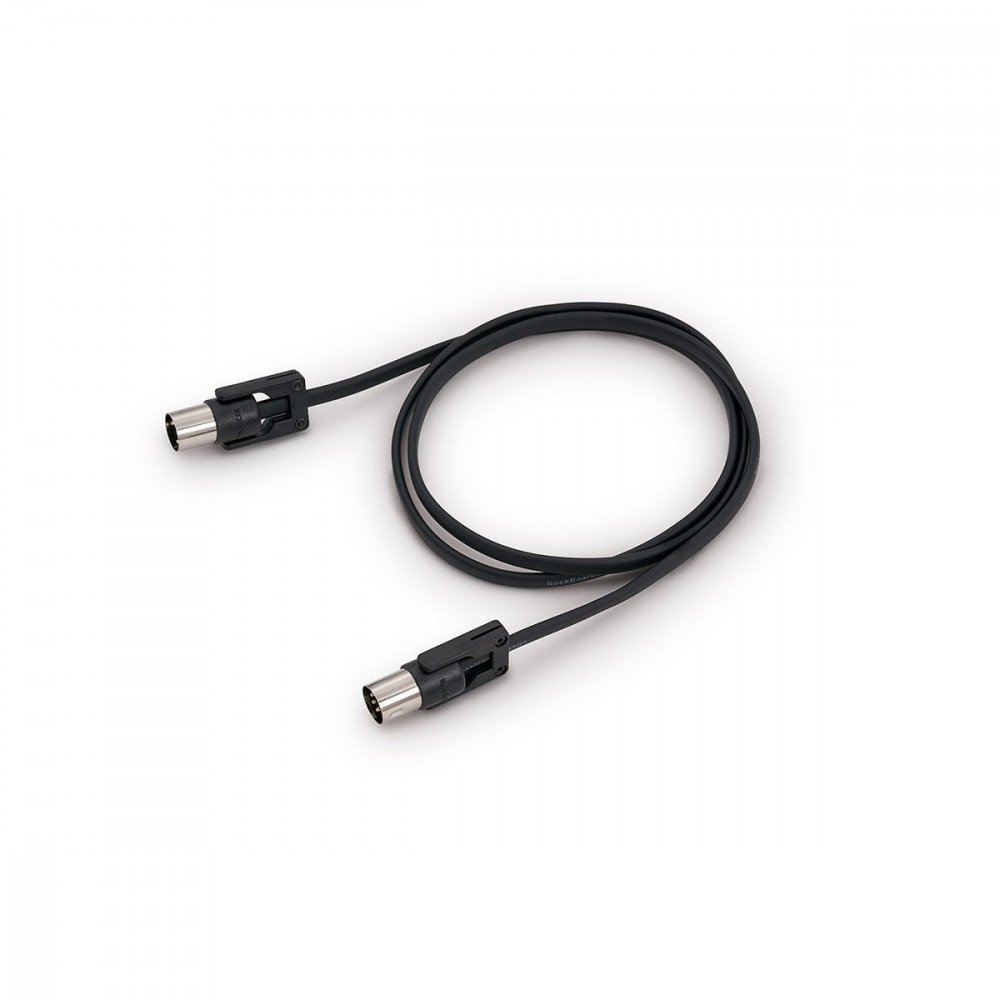 Rockboard RBO CAB MD FX 100 BK  MIDI кабель 100 cm, плоский, поворотные раэъёмы