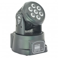 AstraLight NC-L18F  вращающаяся  голова, WASH, 7 LED x 12W,DMX, авто, звук.актив. Master/slave