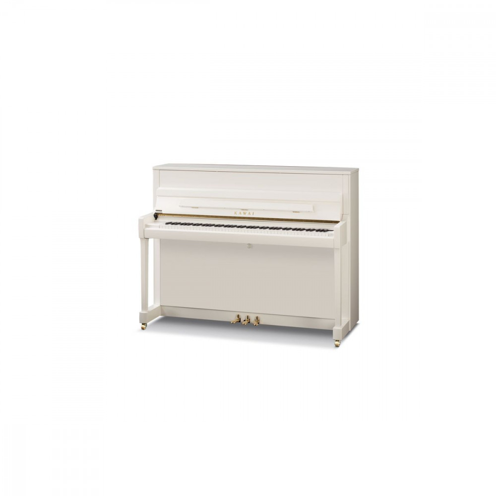Kawai K200 WH/P  пианино, банкетка в комплекте, высота 114 см, белый полированный, Индонезия