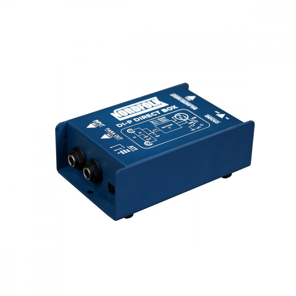 Nordfolk DI-P  пассивный директ-бокс, вход TS 6.35 Jack, выход XLR ( балансный), корпус металл 