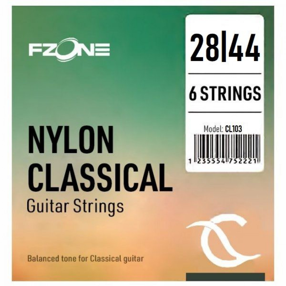 FZone CL103  струны для классической гитары, нейлон, сильное натяжение, 28-44