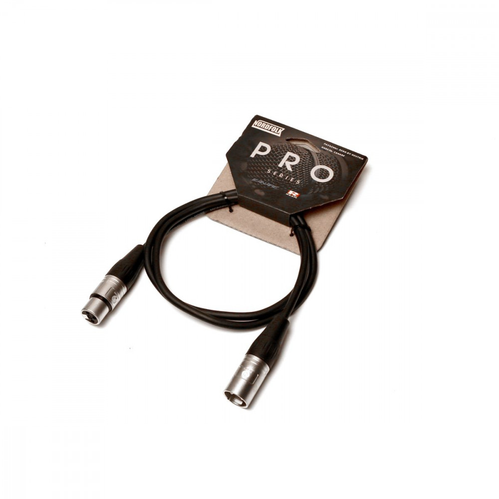 Nordfolk NMC PRO/1M  кабель микрофонный XLR(F) <=> XLR(M), каб Canare Ø 6 мм, разъем REAN, 1 метр