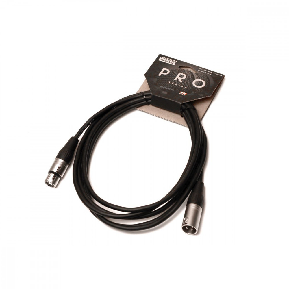 Nordfolk NMC PRO/3M  кабель микрофонный XLR(F) <=> XLR(M), каб Canare Ø 6 мм, разъем REAN, 3 метра