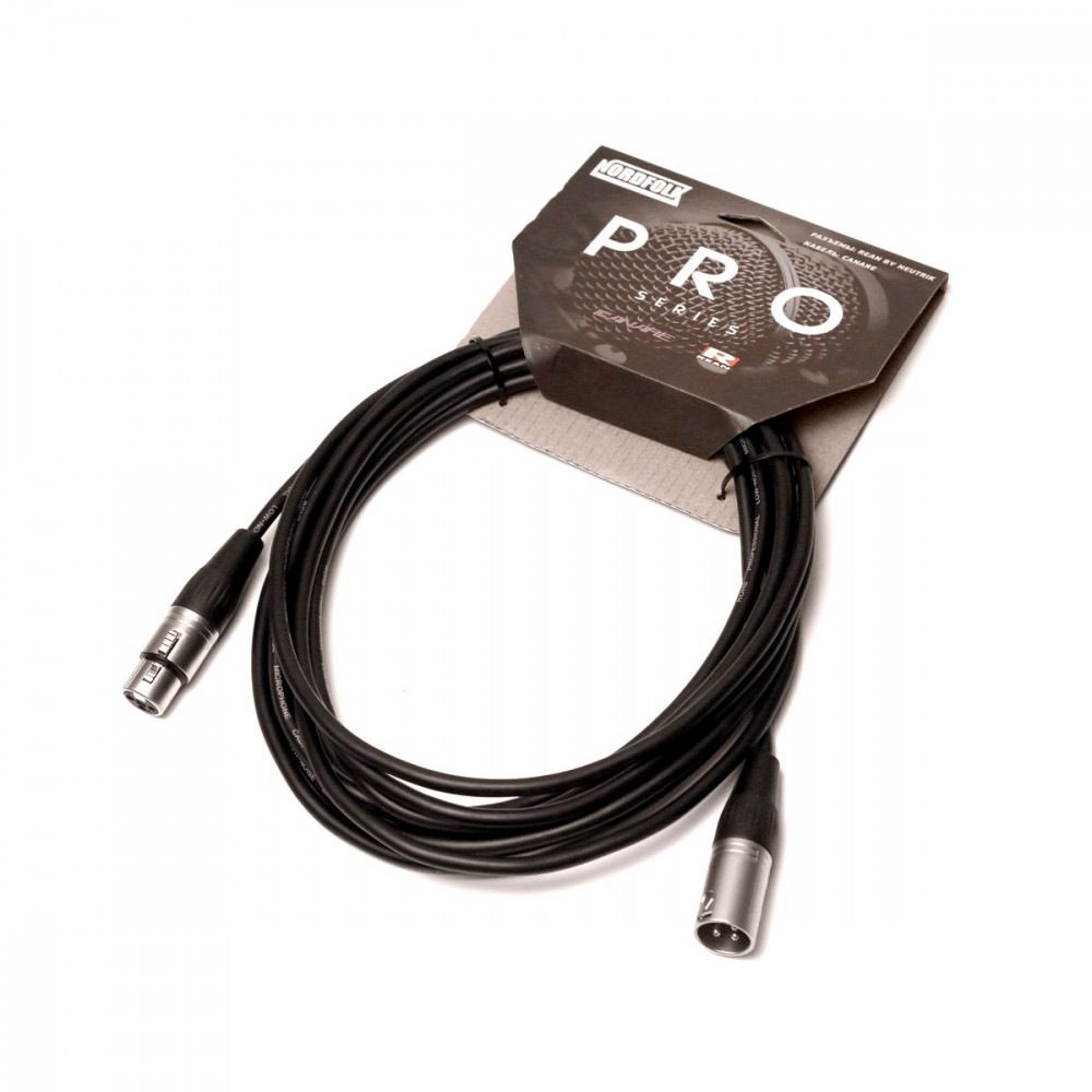 Nordfolk NMC PRO/5M  кабель микрофонный XLR(F) <=> XLR(M), каб Canare Ø 6 мм, разъем REAN, 5 метров