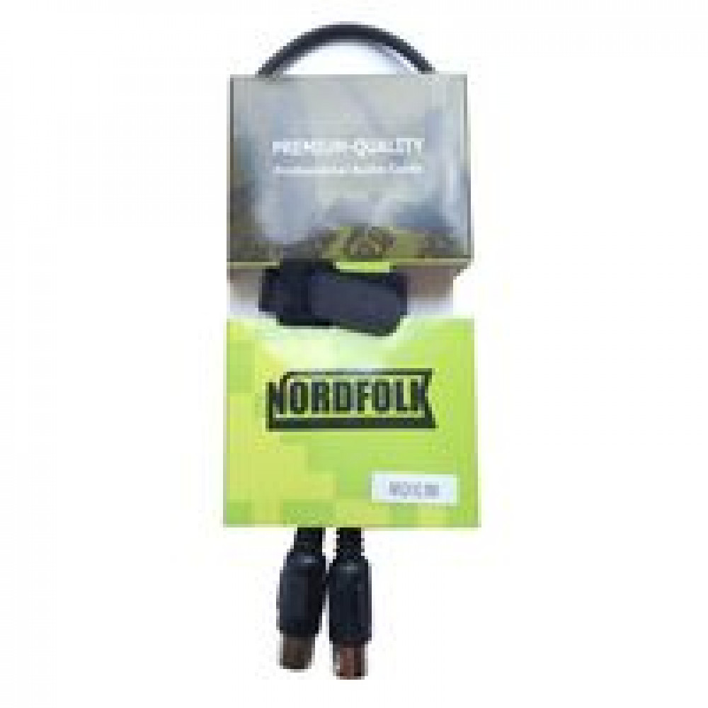 Nordfolk MIDI/0,5M BL  кабель MIDI, литые разъемы, кабель 5 мм, черн,0,5 метра