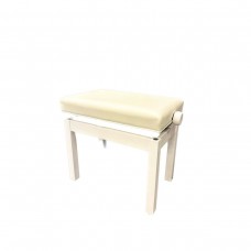 Hidrau X30 White Matt  банкетка, белая сатинированная, сидение белый кожзам