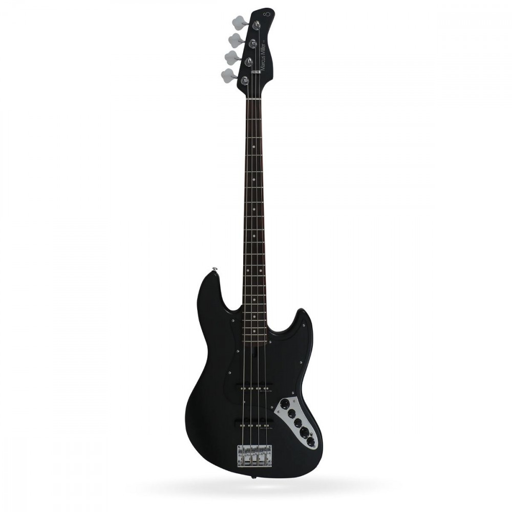 Бас-гитара SIRE V3-4 BKS, форма Jazz Bass, активная электроника, цвет черный матовый