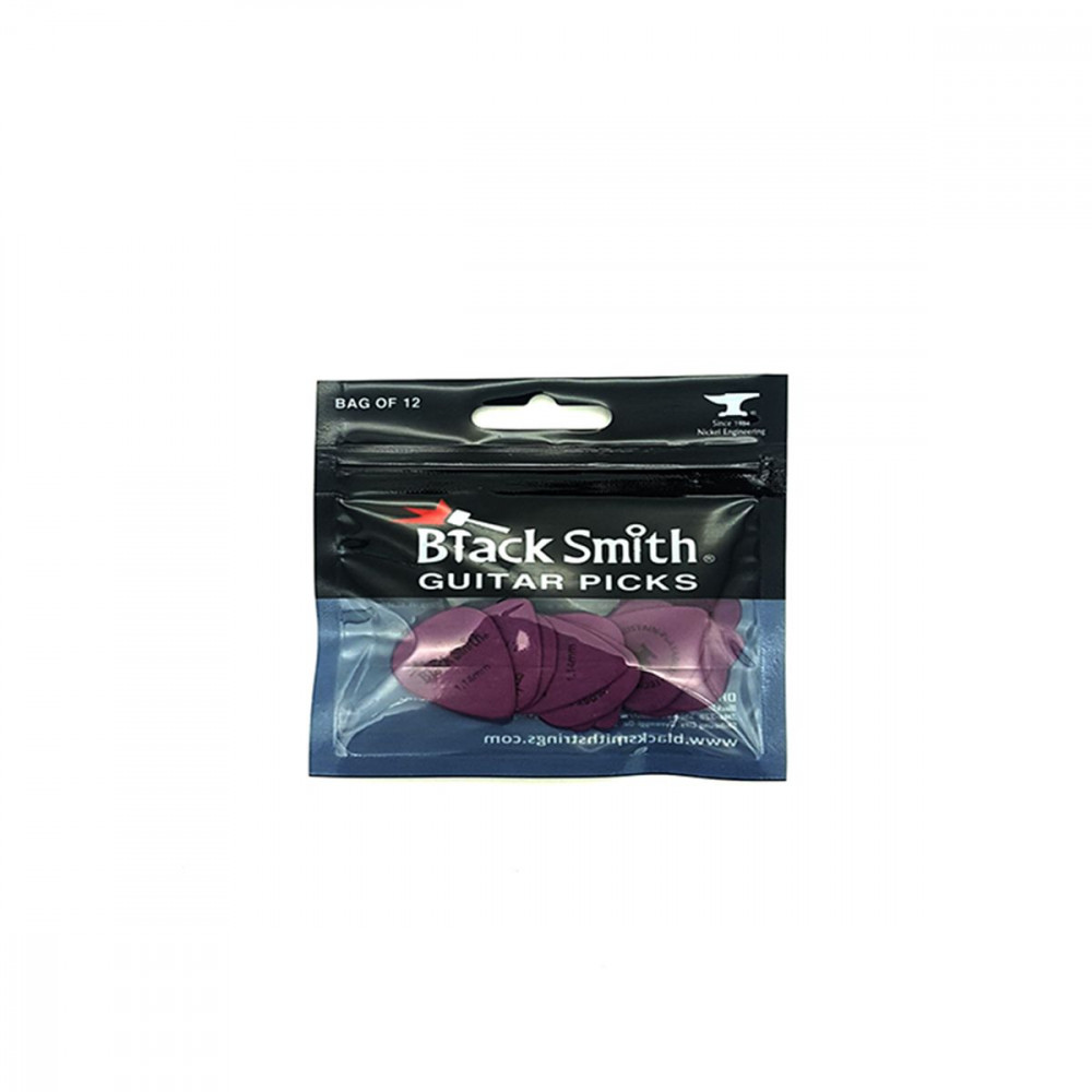 BlackSmith Standard Picks SDP114PE-EH Extra Heavy 1.14mm Purple  медиаторы, delrin, 1.14 мм, 12 шт