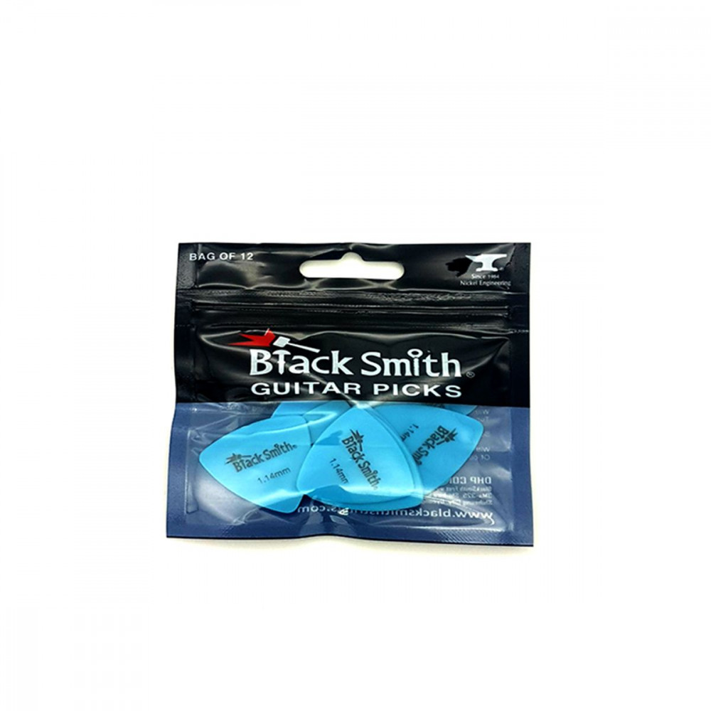 Упаковка медиаторов BLACKSMITH Triangle TAP114SB-H Heavy 1.14mm Sky Blue, delrin, 1.14 мм, 12 шт