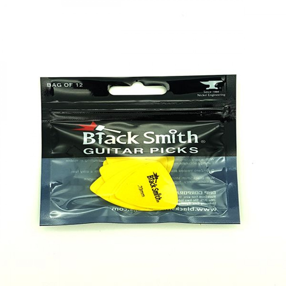 Упаковка медиаторов BLACKSMITH Triangle TAP073YW-M Medium 0.73mm Yellow, delrin, 0.73 мм, 12 шт
