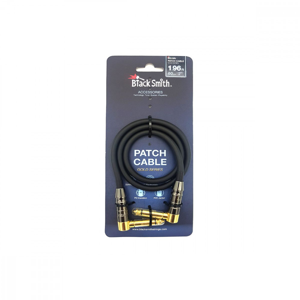 BlackSmith Patch Cable Gold Series 1.96ft GSPC-60  патч-кабель, 60 см, угл Jack/угл Jack, позол конт