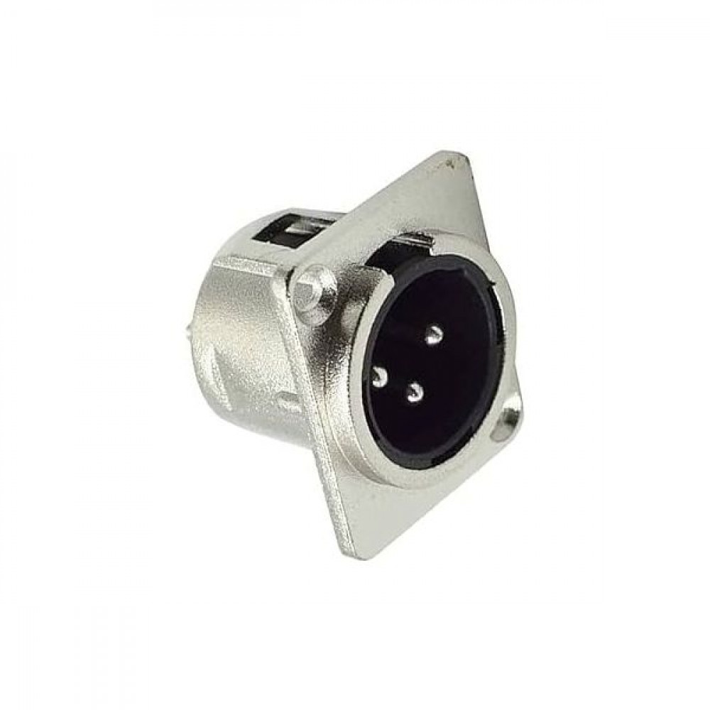Nordfolk NCX5006  панельный разъем XLR male 3P, хром