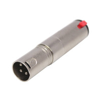 Переходник Nordfolk NCA5126, XLR male <=> 6.3 мм stereo Jack (TRS) female, металл