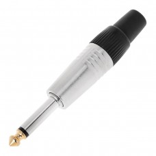 NordFolk NCJ5263  кабельный разъем 6.35 мм mono Jack (TS), хром, пластиковая крышка