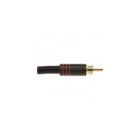 Разъем Nordfolk NCR5742R, RCA (тюльпан),кабель Ø 5-6 мм, металл, черн/позолоч, красн кольцо