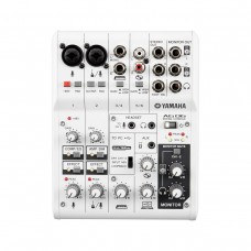 Yamaha AG06MK2 White  6-канальный микшер для потокового вещания с аудиоинтерфейсом USB, белый