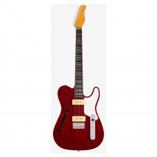 Электрогитара SIRE T7TM STR, форма Telecaster, махагони, клен/палисандр, Р90, цвет красный