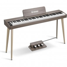 Donner DDP-60 Grey-Brown  цифровое пианино, 88 клавиш, 128 полифония, 128 тембров, 83 ритма