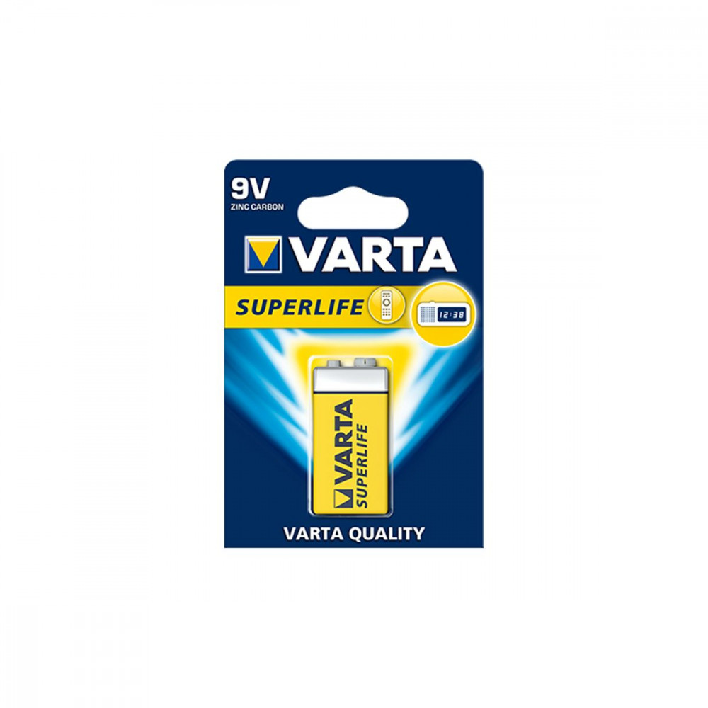Varta Superlife 6F22/1604 9V  Heavy Duty батарейка крона 9В, солевая