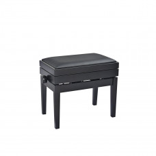 K&M 13956-200-20  банкетка для пианиста с отсеком для нот, бук, черная матовая, кожзам, 515-615 мм